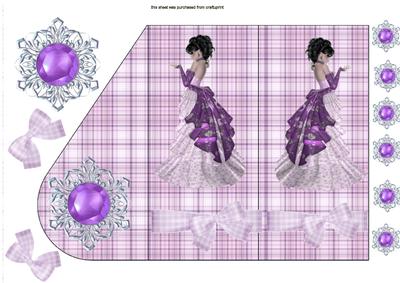Elegant Lady Tear Drop Card