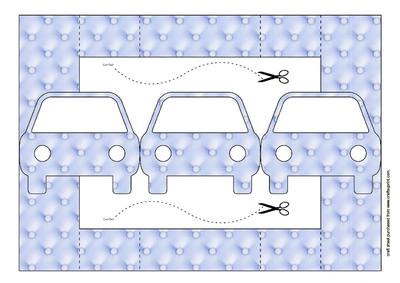 Car Tri Fold Shutter Card