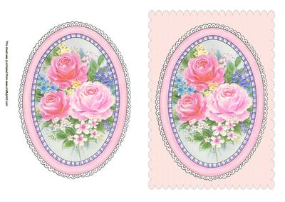 Oval Framed Flowers
