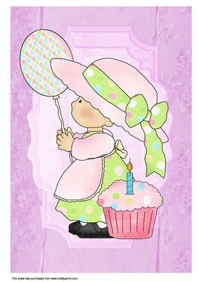 A4 Little Birthday Girl
