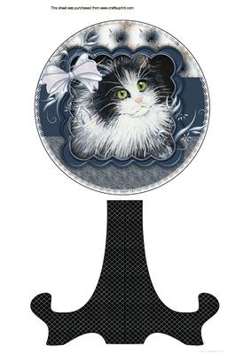 Cat Plate and Stand