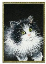 A4 Black and White Cat