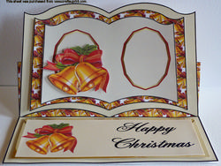 Christmas Bells Book Shaped Easel Card Kit