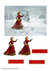 Victorian Lady in the Snow