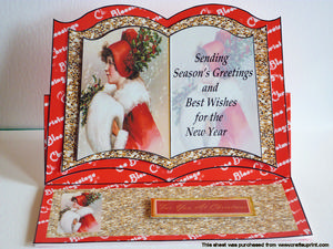 Victorian Christmas Lady Easel Open Book Easel Kit