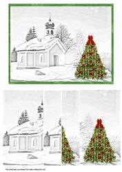 Christmas Scene Sketch