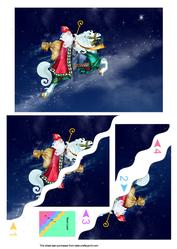Santa on Horse Wavy Pyrimage