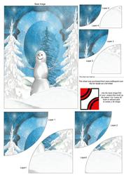 Midnight Snowman Corner Pyrimage