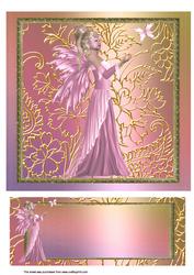 Butterfly Fairy Card Front + Text Plate
