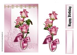 Pink Rose Spray
