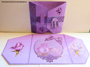 Lilac Roses Buckle Style Card Kit
