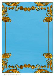 Blue Framed Paper