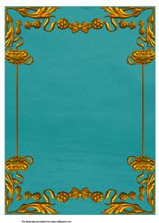 Teal Framed Paper