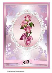 A4 Framed Rose Spray