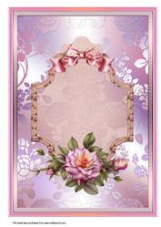 A4 Flower Framed Card Front
