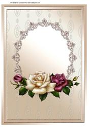 A4 Rose Framed Card Front