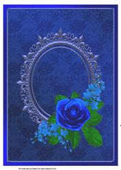 A4 Blue Rose Card Front