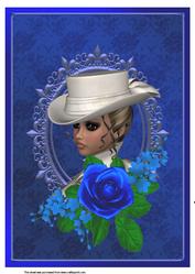 A4 Blue Rose Beauty