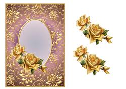 Golden Rose Card Topper