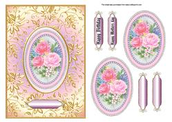 Framed Oval Flowers