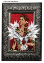 A4 Framed Lady