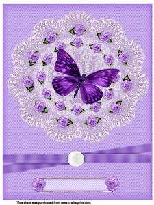 Fancy Floral Framed Butterfly