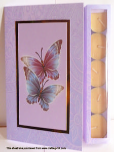 Butterfly Tea Light Candle Card Kit