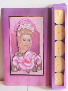 Framed Flower Beauty Tea Light Candle Card Kit