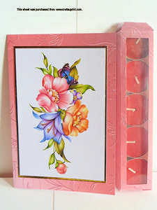 Flower Tea Light Candle Card Kit