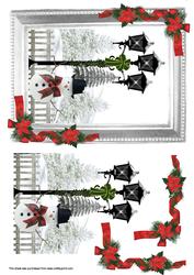 Framed Snowman