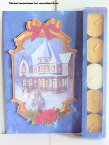 Snowy Tea Light Candle Card Kit