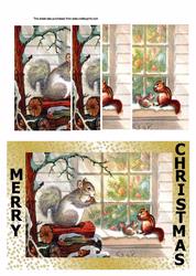 Squirrels Having Christmas Feast Side Stacker