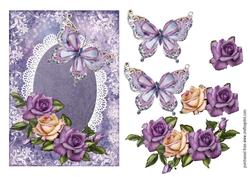 Butterfly and Roses