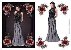 Gothic Red Rose Beauty