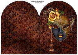 Autumn Masqerade Arch Card