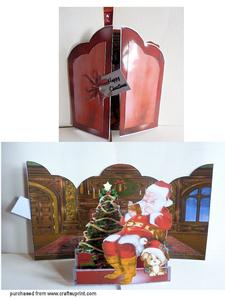 Father Christmas at Home Gatefold Stepper Card Kit