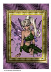 A4 Purple Framed Fairy
