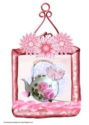 A 4 Hanging Teapot Picture Frame