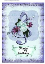 A4 Musical Happy Bithday