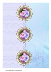 A4 Scrolled Flowers