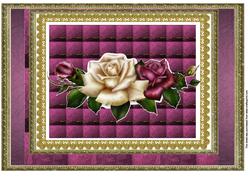 A4 Double Framed Roses