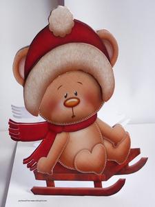 Lets Go Sledging Shaped Card