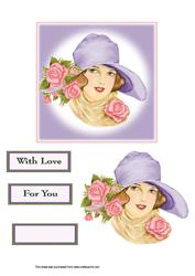 Lady in Purple Hat