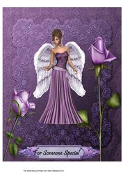 A4 Lavender Rose Angel