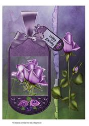 A4 Lavender Rose Tag