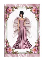 A4 Flower Framed Angel