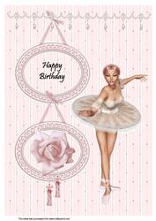 A4 Birthday Ballerina