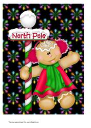 A4 Gingerbread Man in North Pole