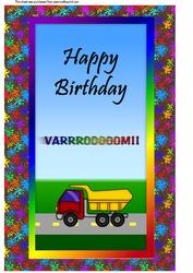 A4 Happy Birthday for a Young Man