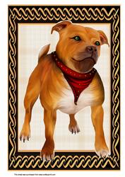A4 Framed Staffie